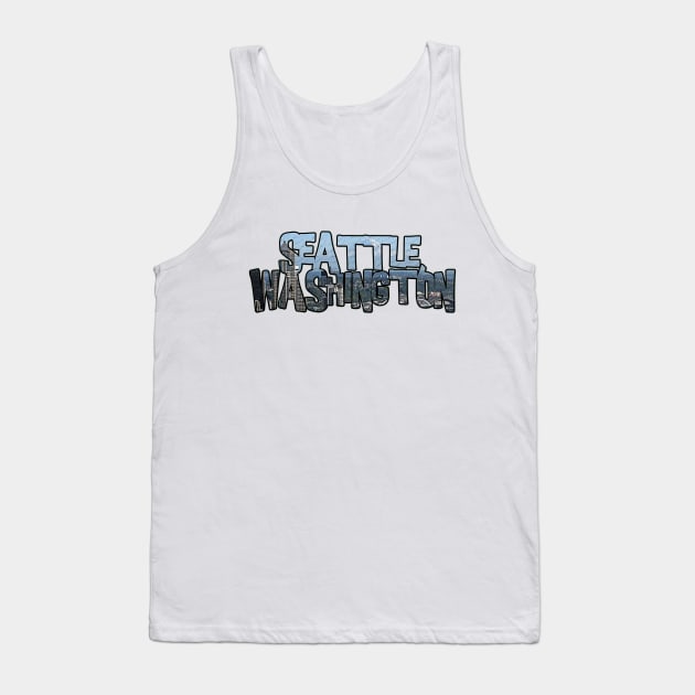 Seattle, Washington (Seattle & Mount Rainier) Tank Top by gorff